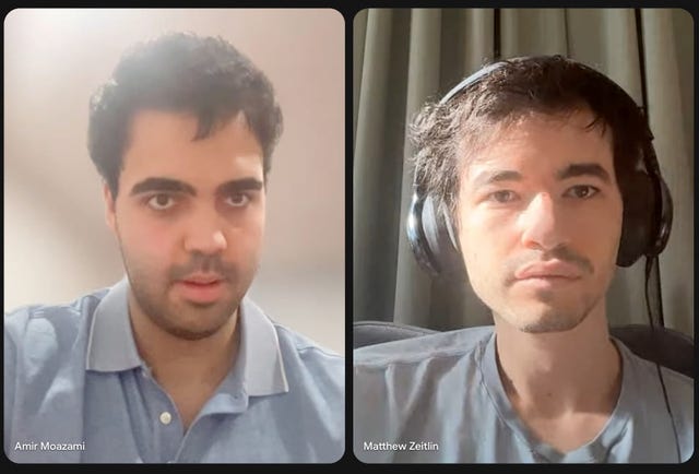 Amir Moazami and Matt Zeitlin